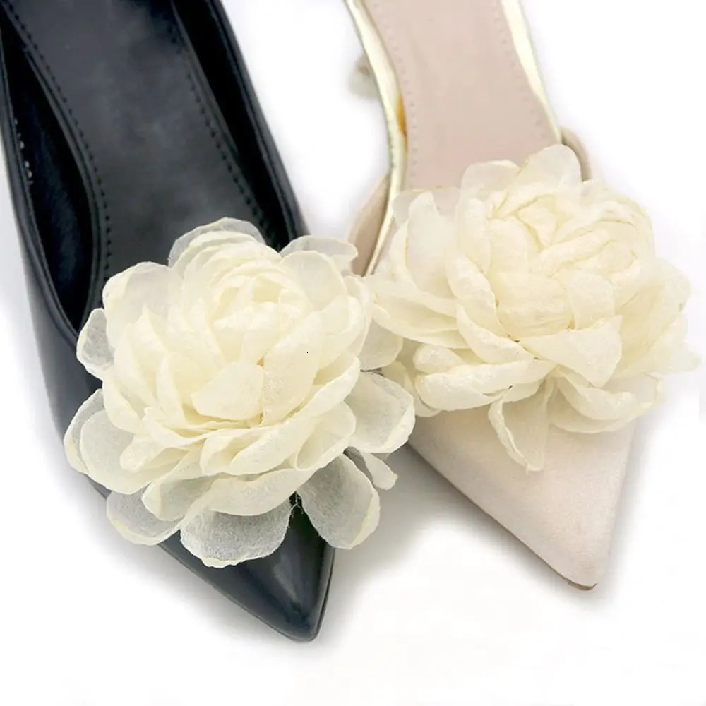 1Pair Fashion Rose Flower Shoe Clips Flowers Shoe Buckles for Women Wedding Party Prom Daily High Heel Charm Buckle 250218