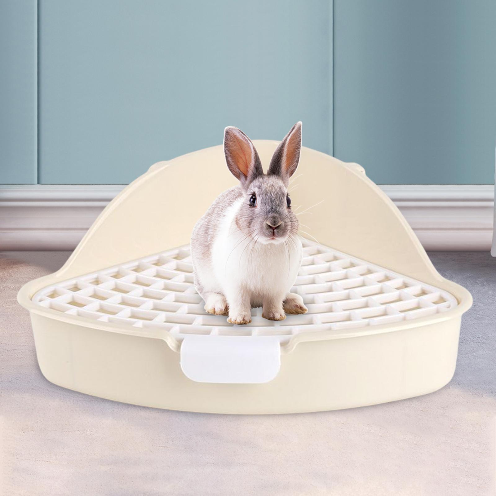 Triangle Rabbit Trainer Litter Box Corner Toilet Pet Pan for Ferret Chinchilla