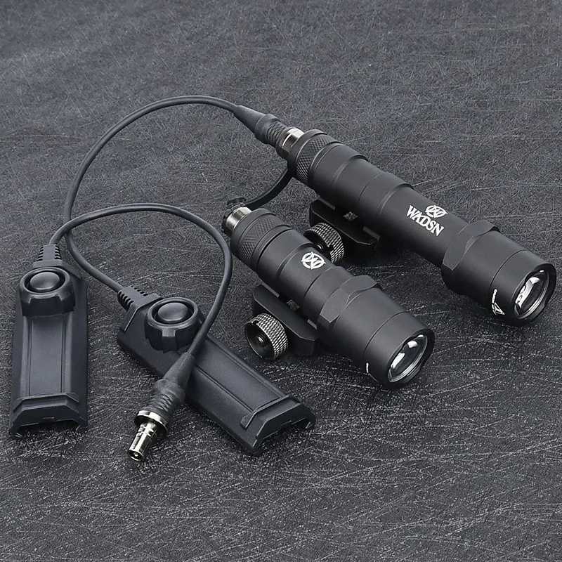 WADSN Airsoft M300B M600B M600 WADSN Tactical Powerful Flashlight Fit 20mm Picatinny Rail Hunting Weapon Gun D LightXJ250303
