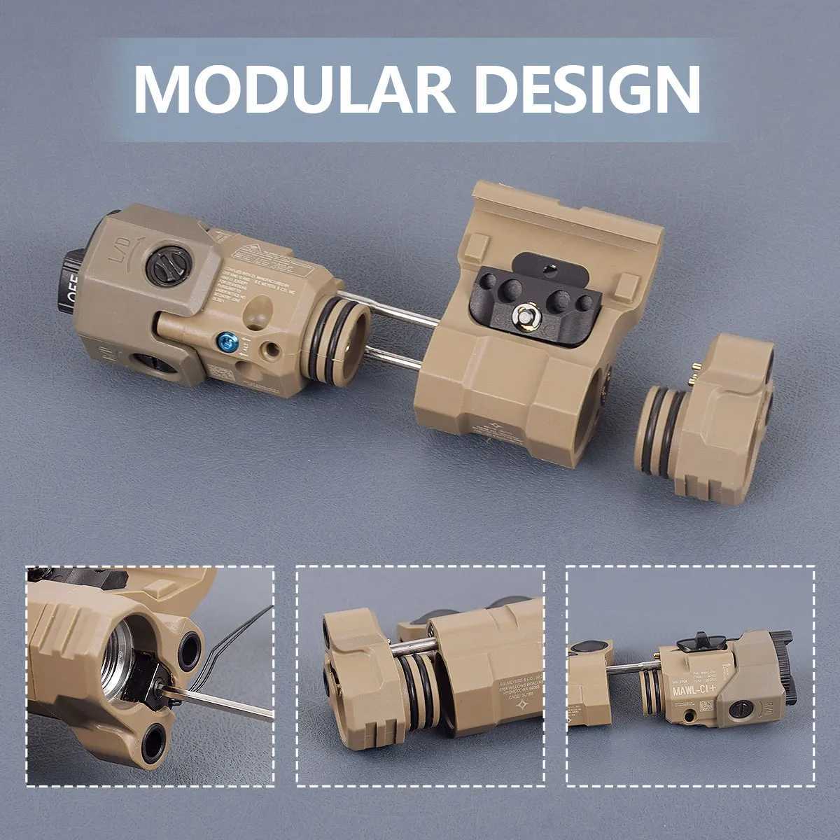 Upgraded MAWL-C1 D Flashlight Green IR Laser Sight Nylon Version For AR15 M4 Airsoft Rif 1913 Aiming MAWL Weapon Gun LightXJ250303