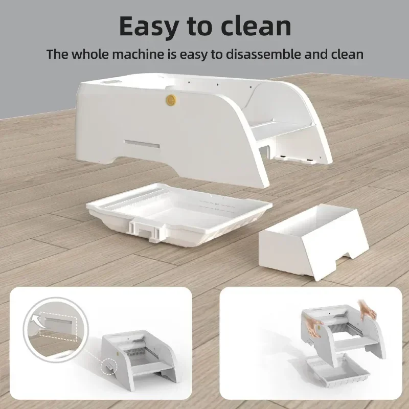 Smart Cat Litter Box Automatic Self-cleaning Cat Bedpans Semi Enclosed Toilet Trainer Pet Products Cat's Accessories with App