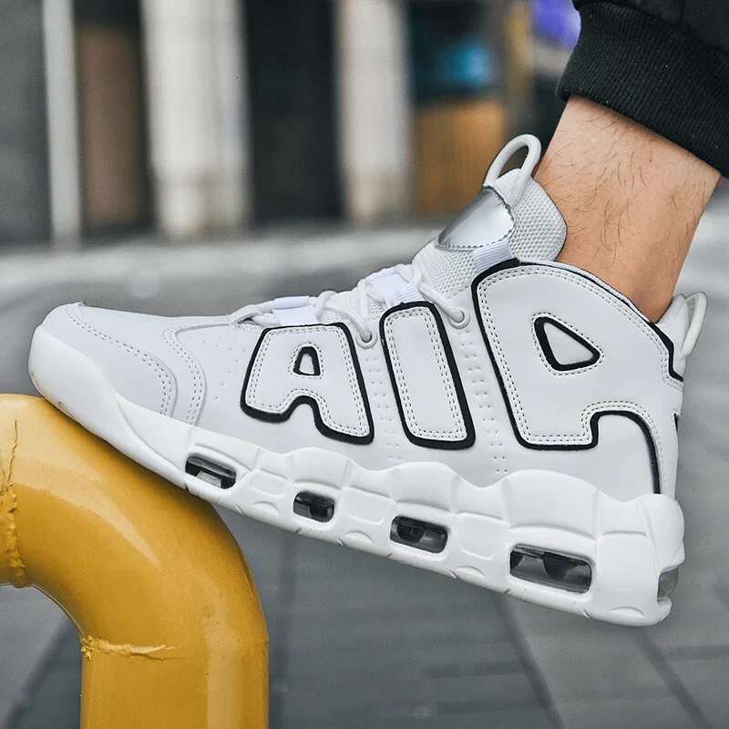2024 Summer New High Top Sh ock Absorbing Basketball Casual Sports Large Men's Sh oes