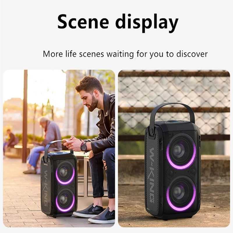 W-King 200W Big power speaker wireless portable column outdoor RGB stereo subwoofer support TWS sound box Z250304 - view 7