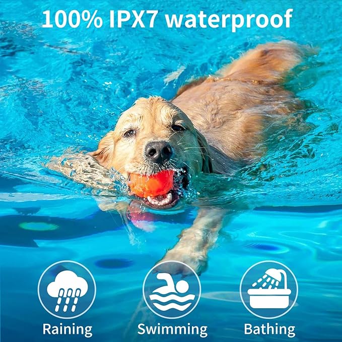 Dog Shock Collar 3000FT Dog Training Collar for Remote, All Breeds IP67 Waterproof E-Collar Training Modes with Beep,Vibration,ShockMode,Rechargeable 