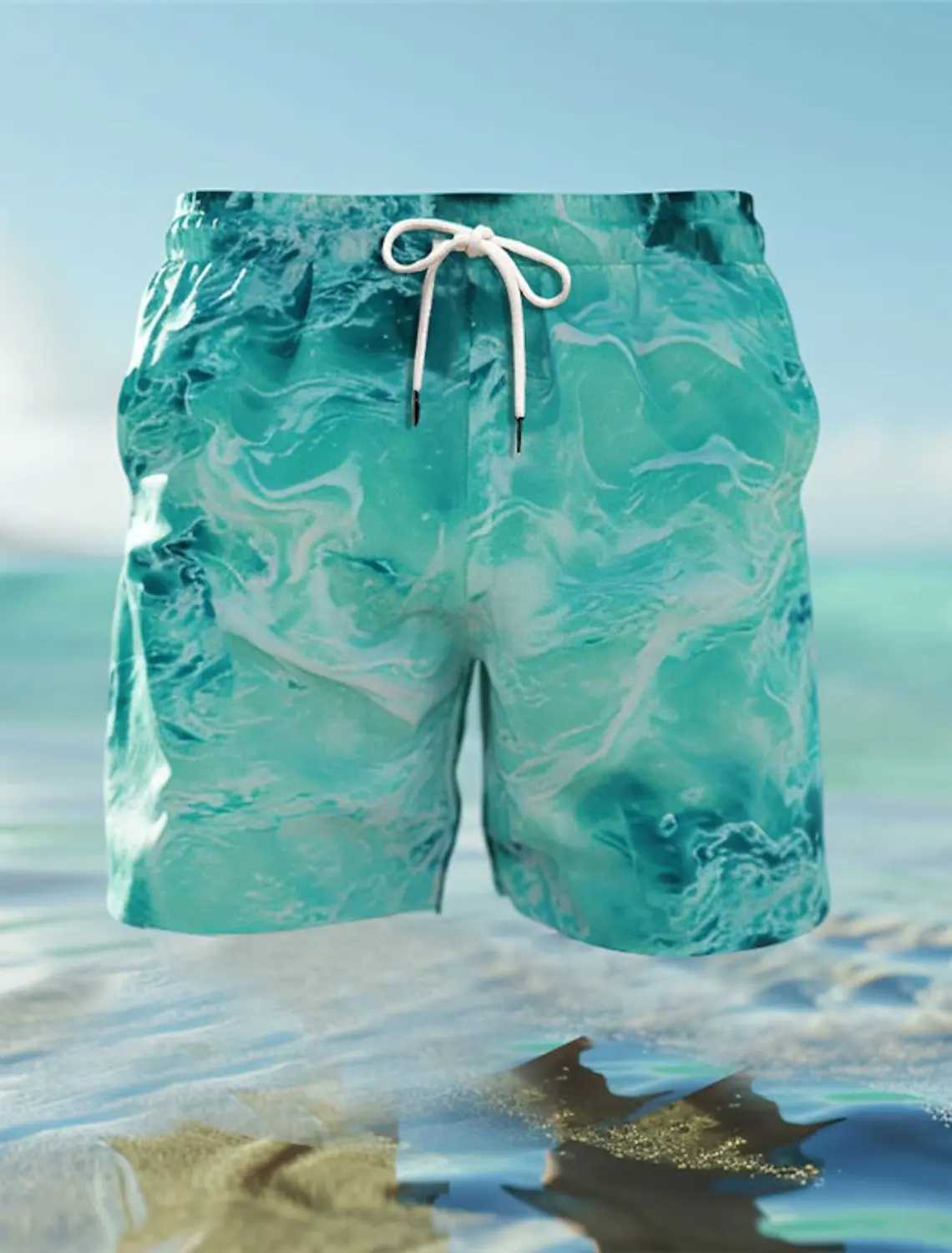2024 Mens Board Shorts Swim Shorts Swim Trunks Print Sea Gradient Quick Dry Short Holiday Beach Hawaiian Casual 4 Micro-elasticT250304