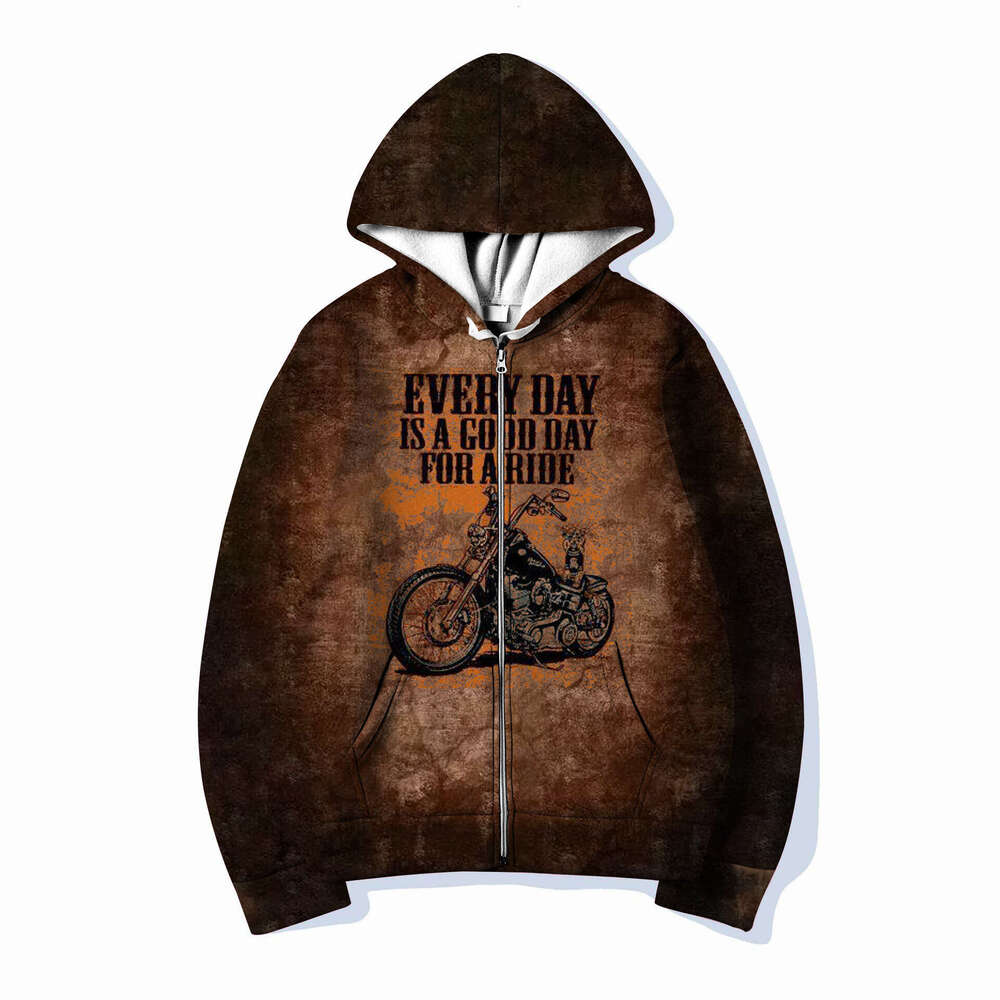 Spring and Autumn 3D Digital Printing Zipper Long Sleeve Hoodie for Men