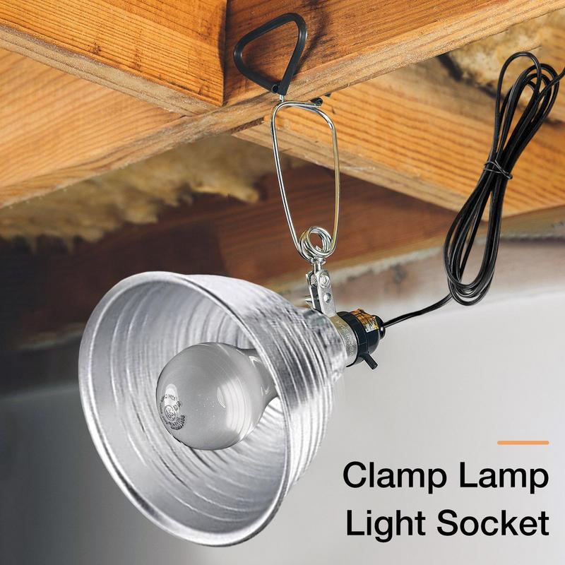 Reptile Heat Lamp Holder 300W Reptile Heat Lamp Holder Pet Bulb Lampshade Emitter Lamp Reptile Pet Lampshade 5.5 inch