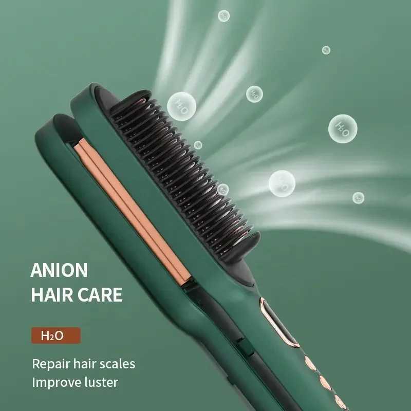 Curling Irons Kemei km-2237 2-in-1 Wet Dry Abs Material 160 C Constant Temperature Straight Hair Brush z250304