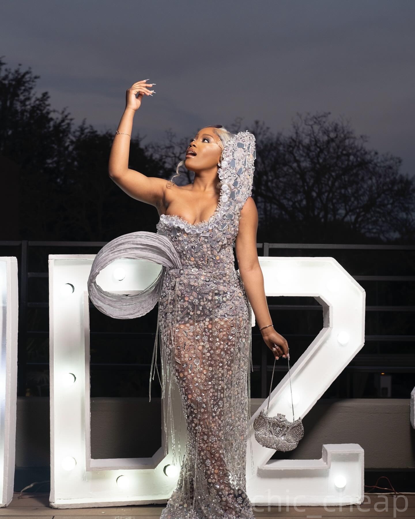 Silver Mermaid Prom Dresses 2025 Rhinestones Beaded Sequined Stylish Evening Formal Party Second Birthday Engagement Gowns Plus Size Dress For Special