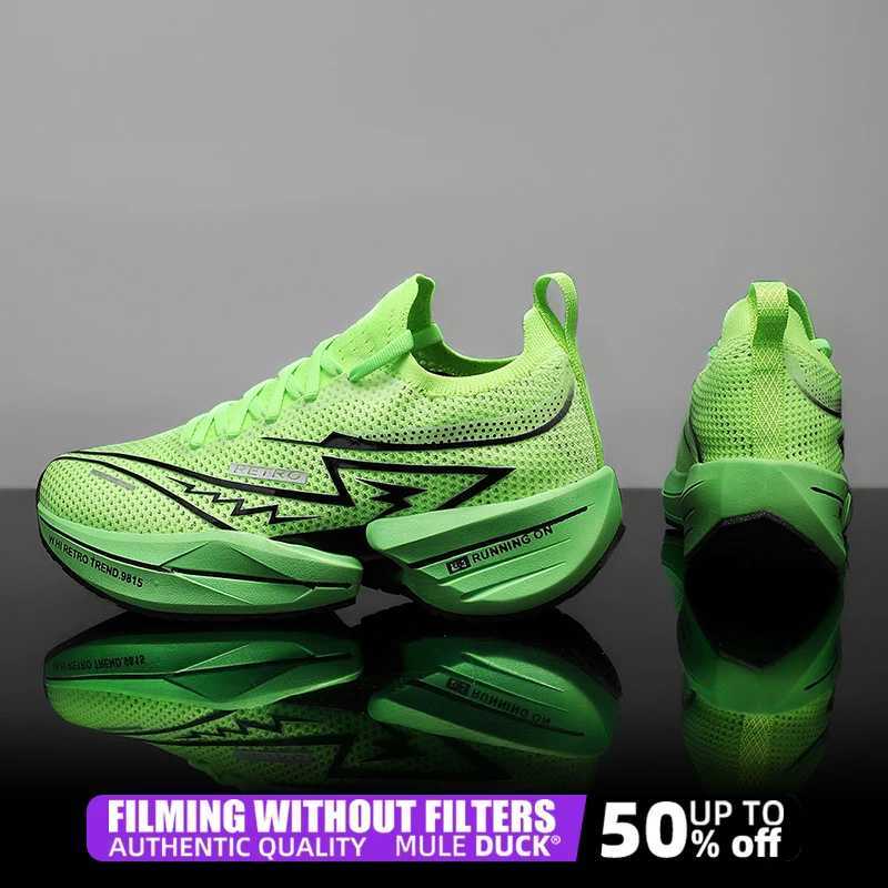 NEW2025 Marathon Carbon Plate Sports Running Shoes Men Breathable Lightweight Wen Cfortable Nonskid Speciality Sneakers Z250304