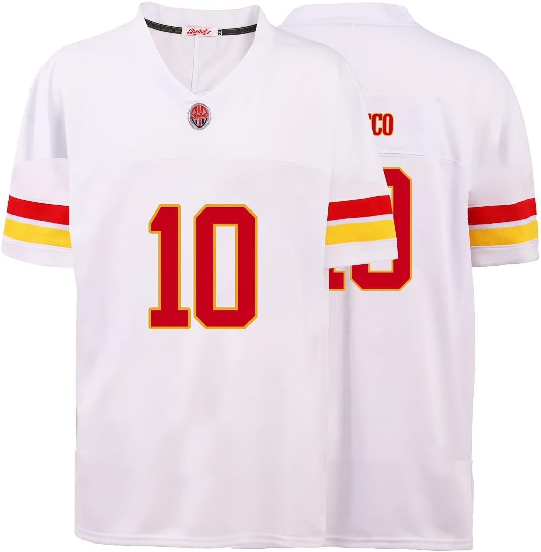 Custom Mens/Youth Football ed T-Shirt for Sports Fan Red/White No Brand/s