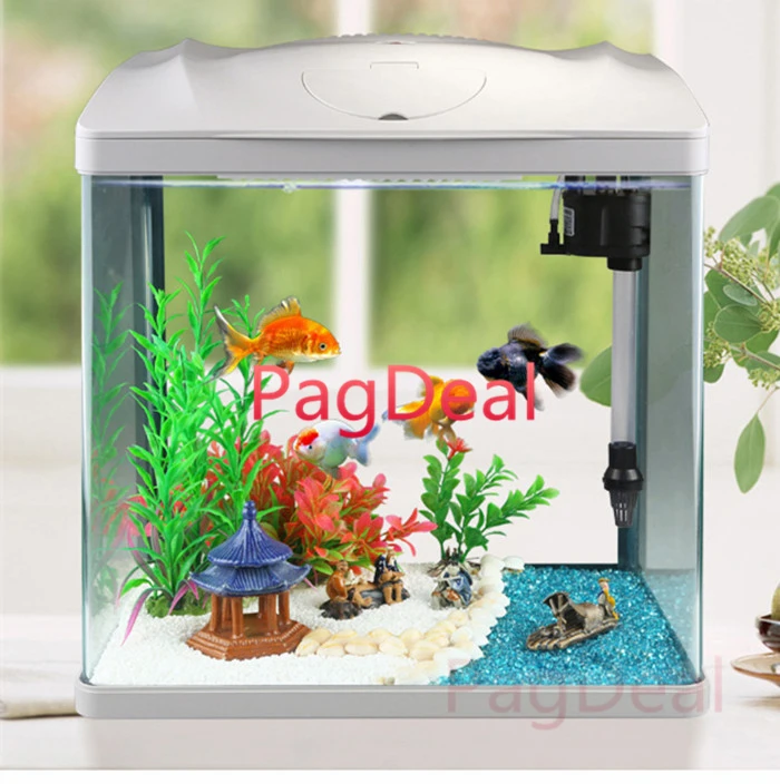Hotsale Garden Pot Aquarium Fish Tank Boat Fishman Ceramic Figurine Craft Landscape Plant Fairy Chinoiserie Decor Ornament