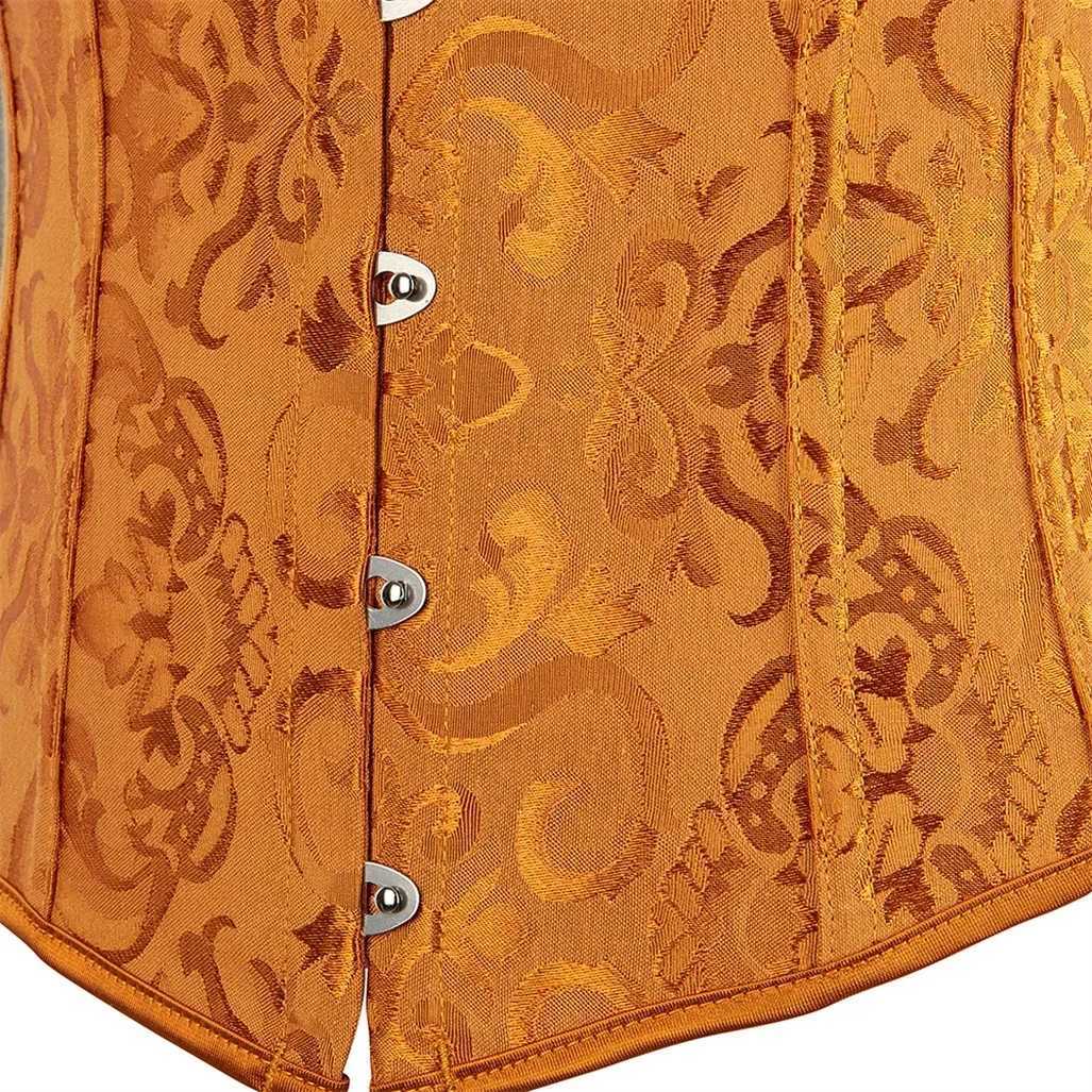 Womens Corset Underbust Floral Gothic Corsets Sexy Jacquard Bustiers Waist Trainer Bustier Woman Carnival Come Plus SizeXJ250304