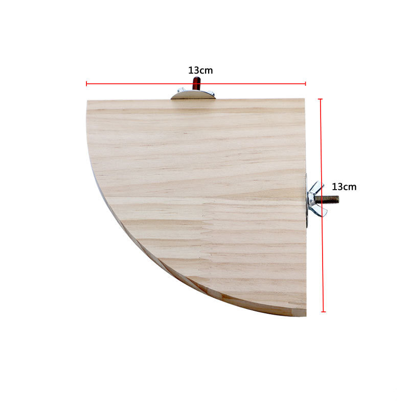 Fan-shaped Bird Parrot Wooden Stand Rack Bird Cage Accessories Perch for Small Animal Chinchilla Squirrel Hamster Stand Board