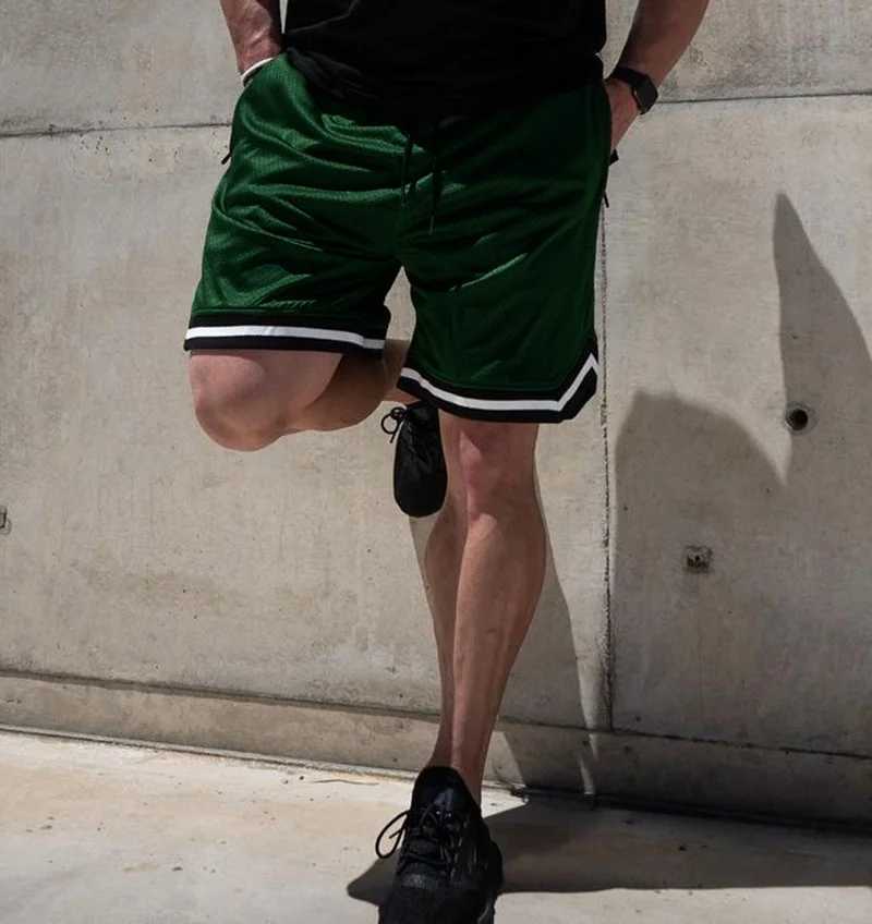Summer Training Gym shorts Men Fitness Mesh Breathable Fitness Sports short pants leisure loose Running Sweatpants men shortsT250304