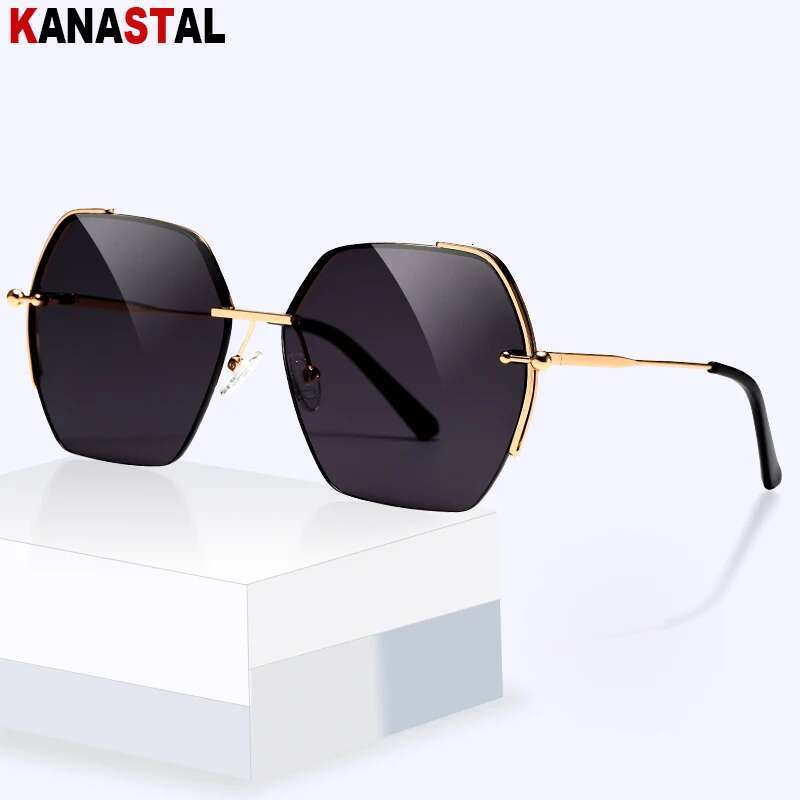New Sunglasses Women UV400 Nylon Sun Glasses Men Metal Eyeglasses Frame Sunscreen Beach Party Travel Anti Glare Shade Eyewear