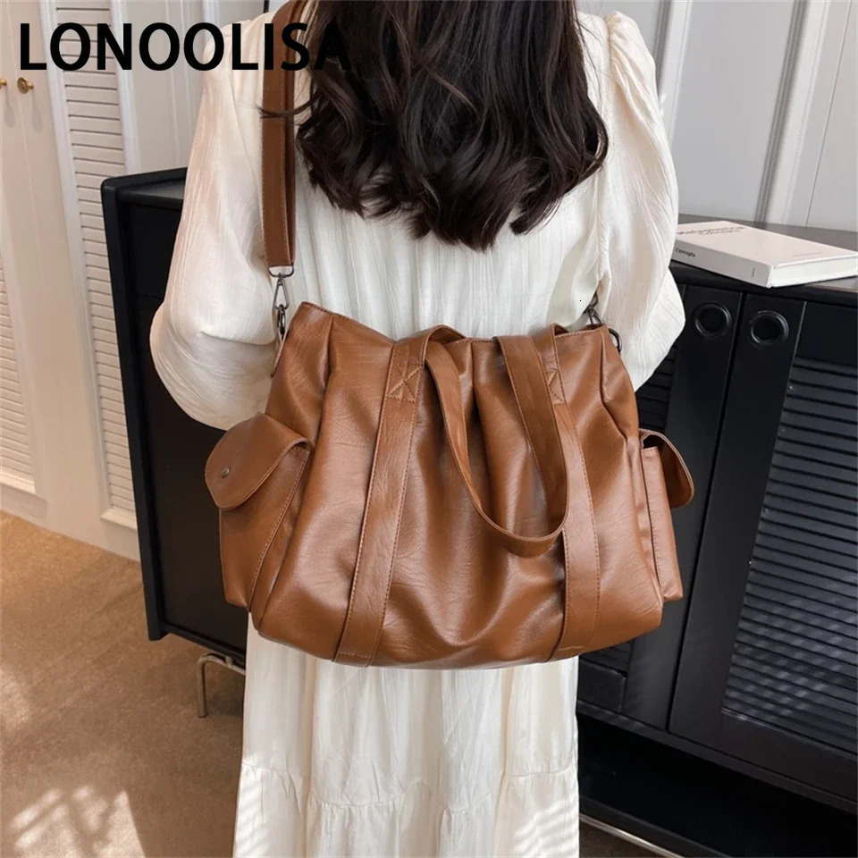 Leather Ladies Large Capacity Shoulder Bag Purses and Handbag for Women Messenger Bag High Quality Crossbody Bag 250228