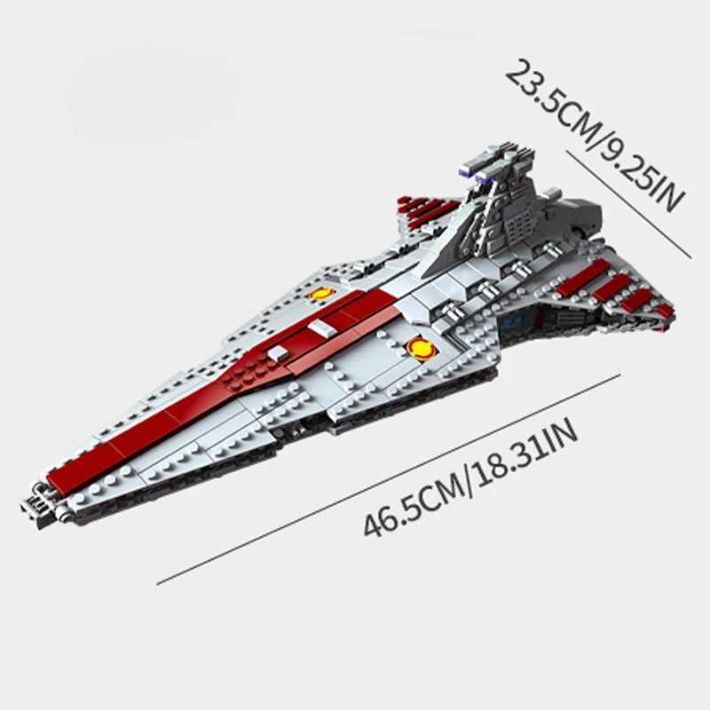 960PCS Space Battleship Building Blocks Spaceship Defense Ship MOC Model Bricks Kits Desktop Decoration Kids Toys Birthday GiftsT250304