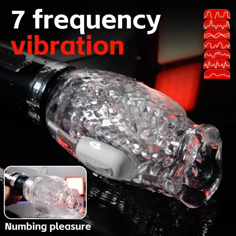 Automatic Male Masturbator 5 Pushing Rotating Oral Sex Pocket Pussy Sex Toys for Men Goods for Adults Automatic Mastubator M250304