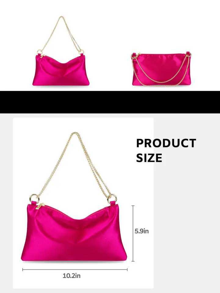 Womens Evening Party Bag Chain Nylon Messenger Bag Womens Small Hand Bag Rose Red Black Beige Z250303