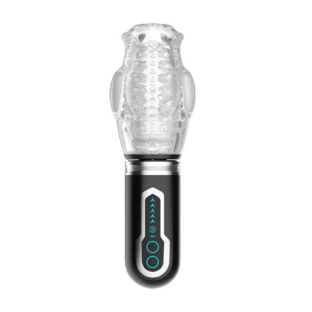 Automatic Male Masturbator 5 Pushing Rotating Oral Sex Pocket Pussy Sex Toys for Men Goods for Adults Automatic Mastubator M250304