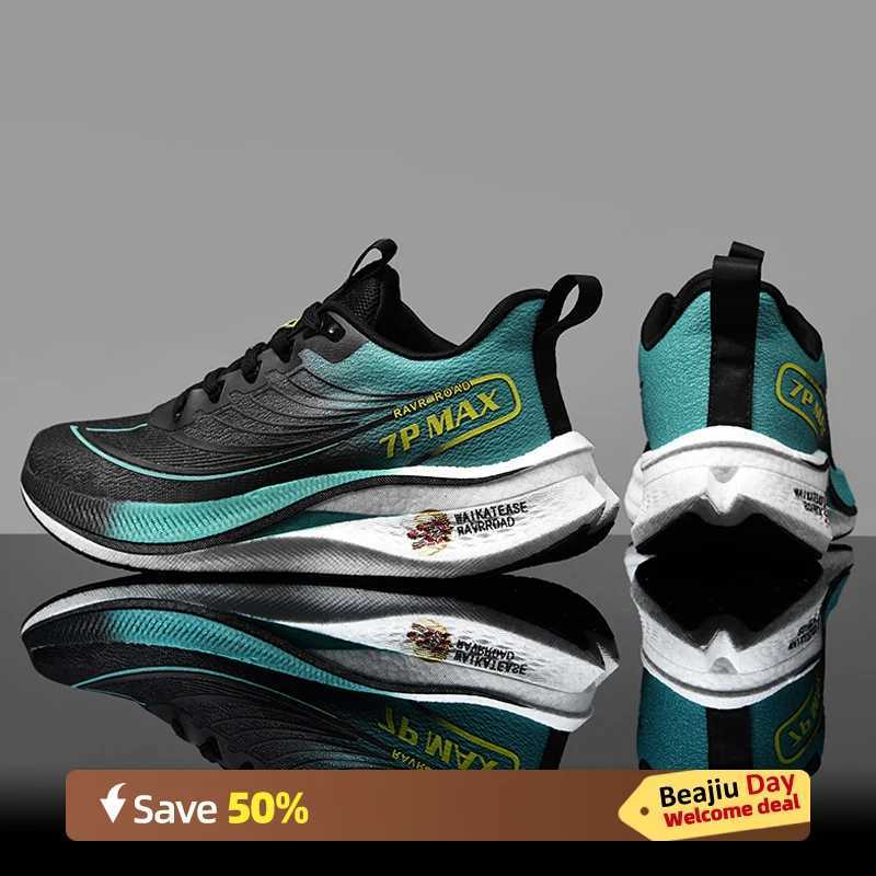 Marathon Carbon Plate Men Sports Running Shoes Breathable Lightweight Womens Comfortable Athletic Nonskid Air Cushion SneakersC250304