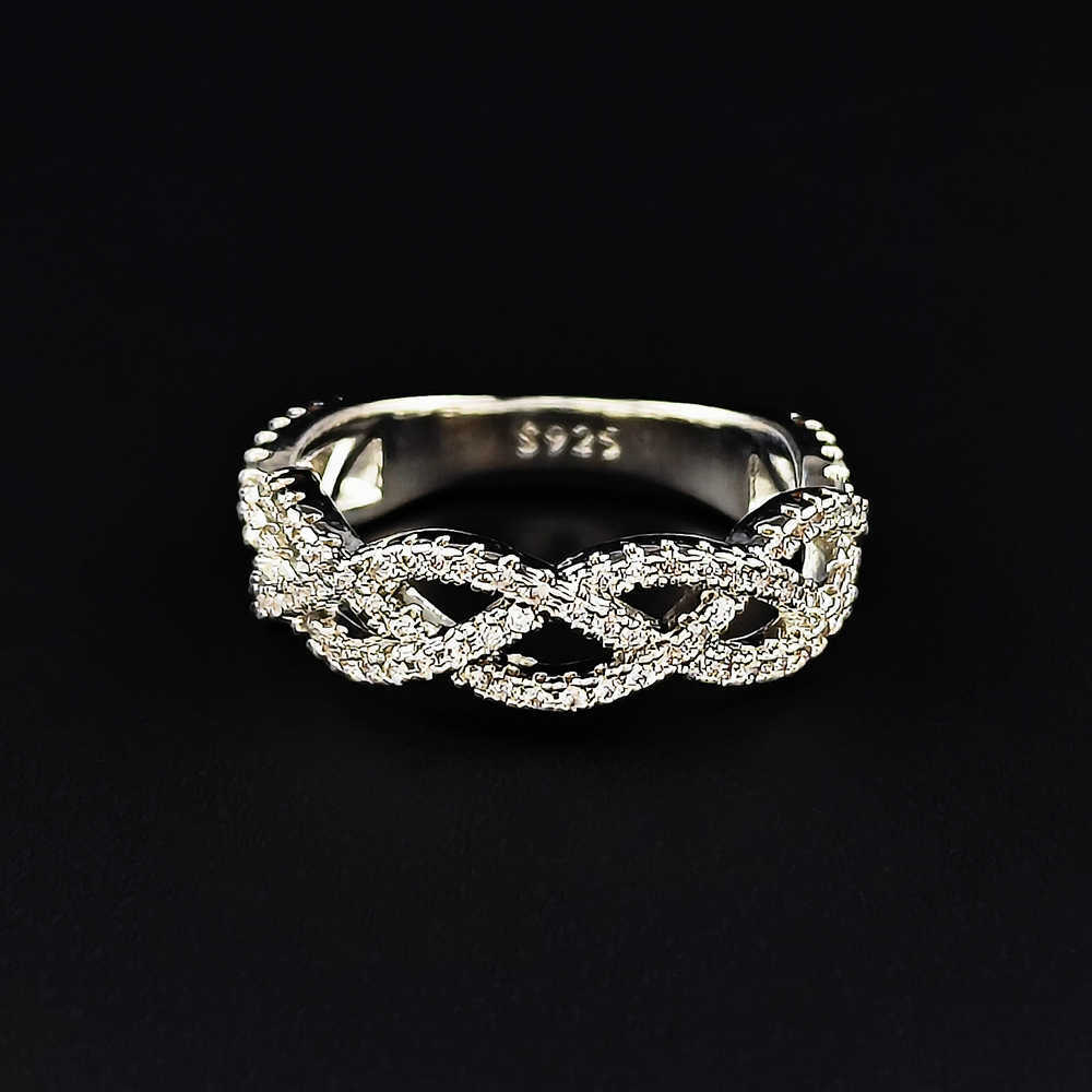 Couple Rings Zircon Circle Ring Female Shein Popular Engagement Ring r6884 H25303