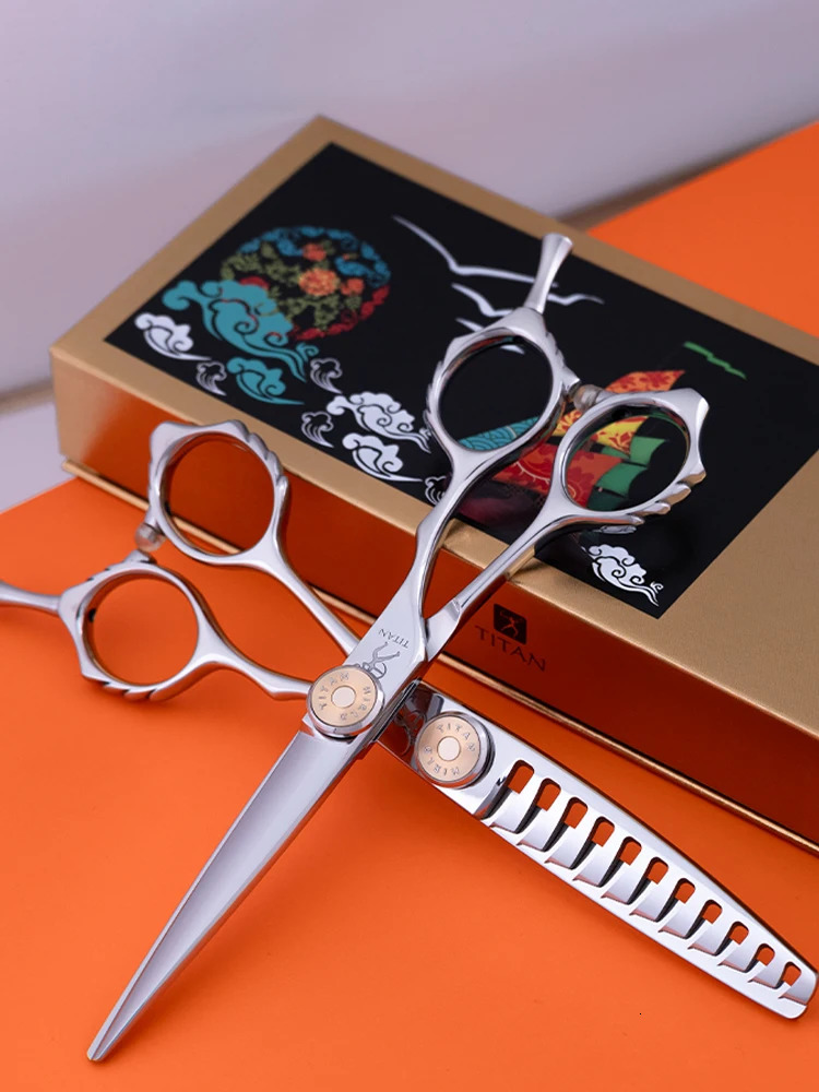 Titan Professional Barber Thin Hair Cutting Tool Project Barber 6-inch VG10 Steel CNC 250304