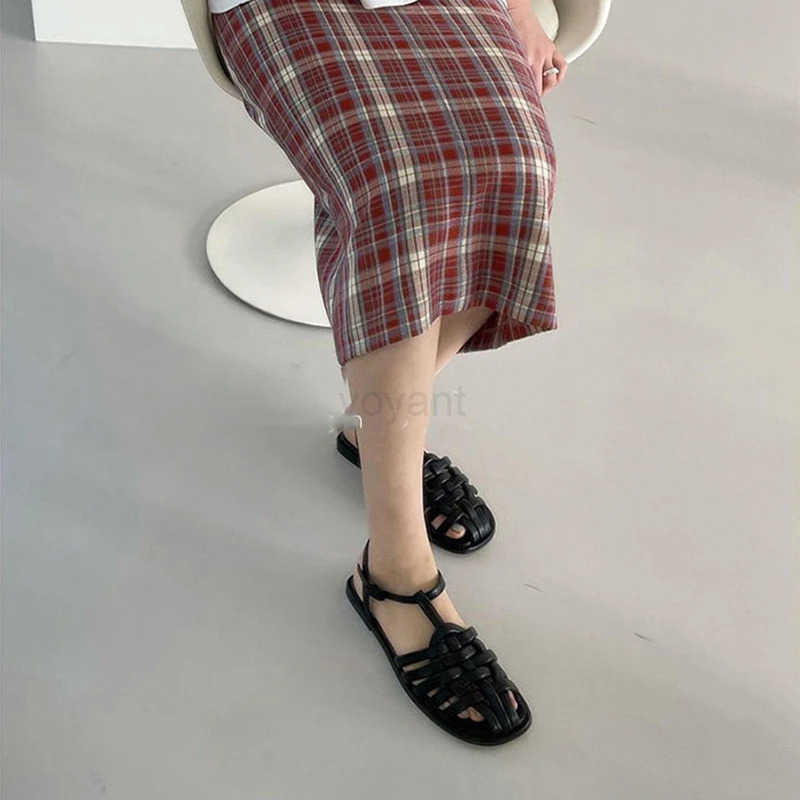 Wen Sandals Summer Fi Outdoor Beach Casual PU Leather Buckle Designer Wen Shoes Flat With Ladies Ra Mujer Z250304