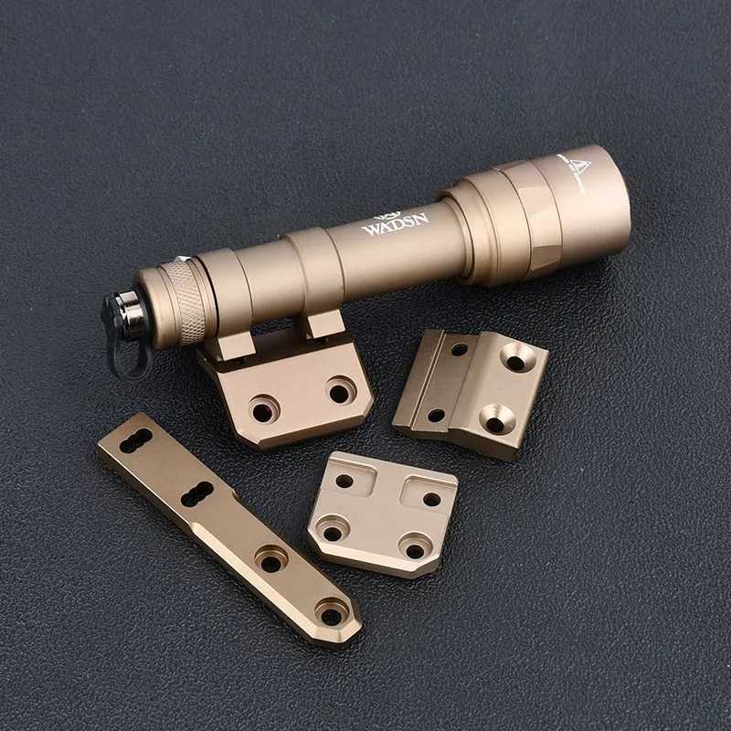 WADSN M600U M300C Tactical Airsoft Flashlight M-Lok Keymod Rail Offset Mount Base M300 M600 Weapon Gun Light Hunting AccoriesXJ250303