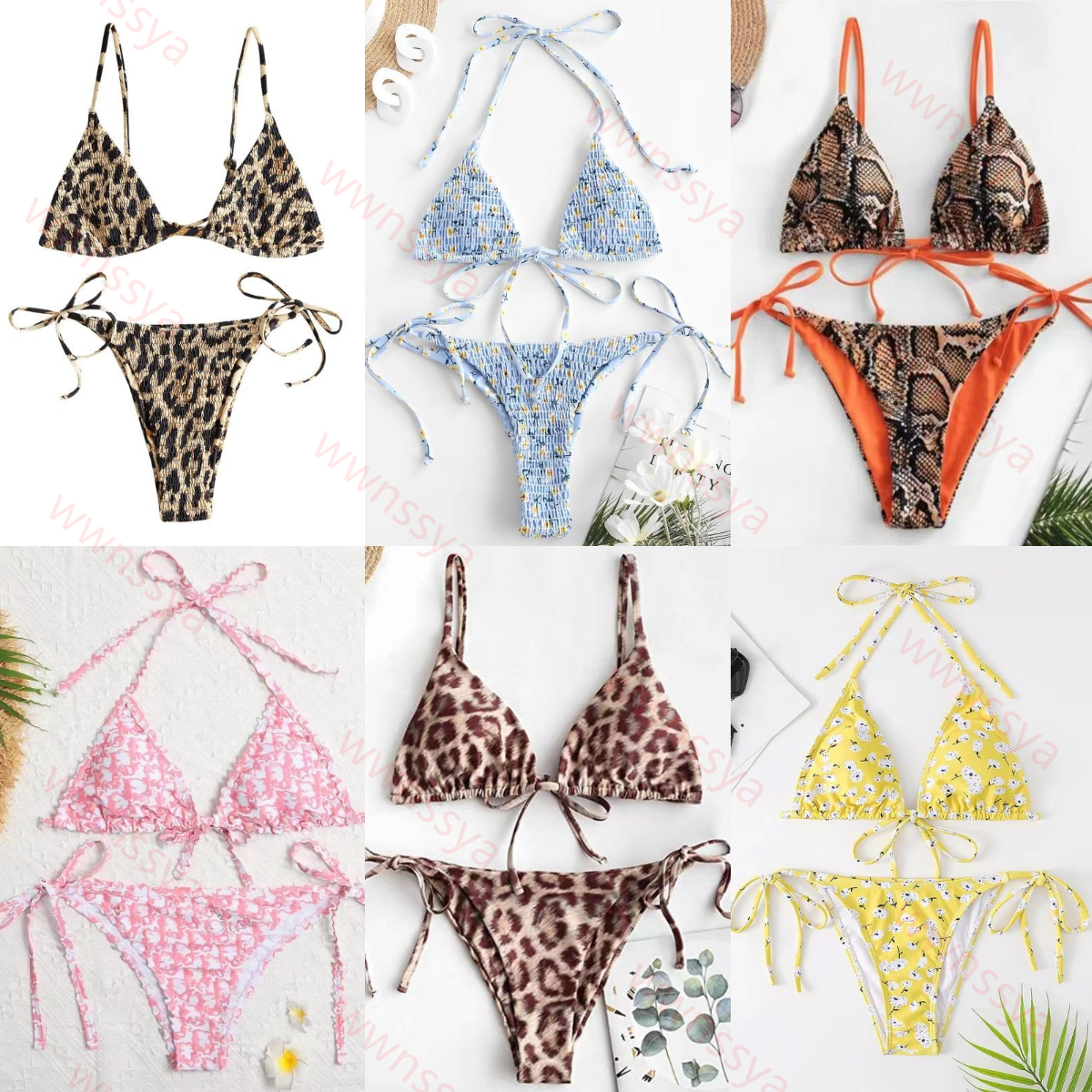 Bikini de maillot de bain designer de maillot de bain de maillots de bain de maillots de bain de bikini de créateurs de lingerie imprimées de la