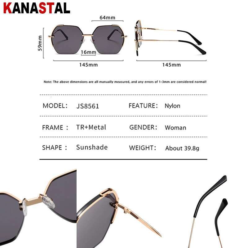 New Sunglasses Women UV400 Nylon Sun Glasses Men Metal Eyeglasses Frame Sunscreen Beach Party Travel Anti Glare Shade Eyewear