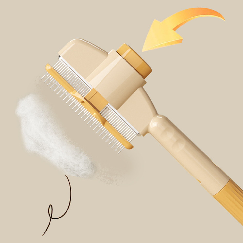 Self Cleaning Slicker Brush with Release Button Dog Deshedding Brush Hair Remover Comb Deshedding Tool for Dogs & Cats