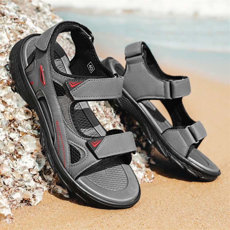 Mens Sports Sandals Hiking Outdoor Water Beach Sports Mens Sandals for Summer with Open Toe Adjustable Straps 250303