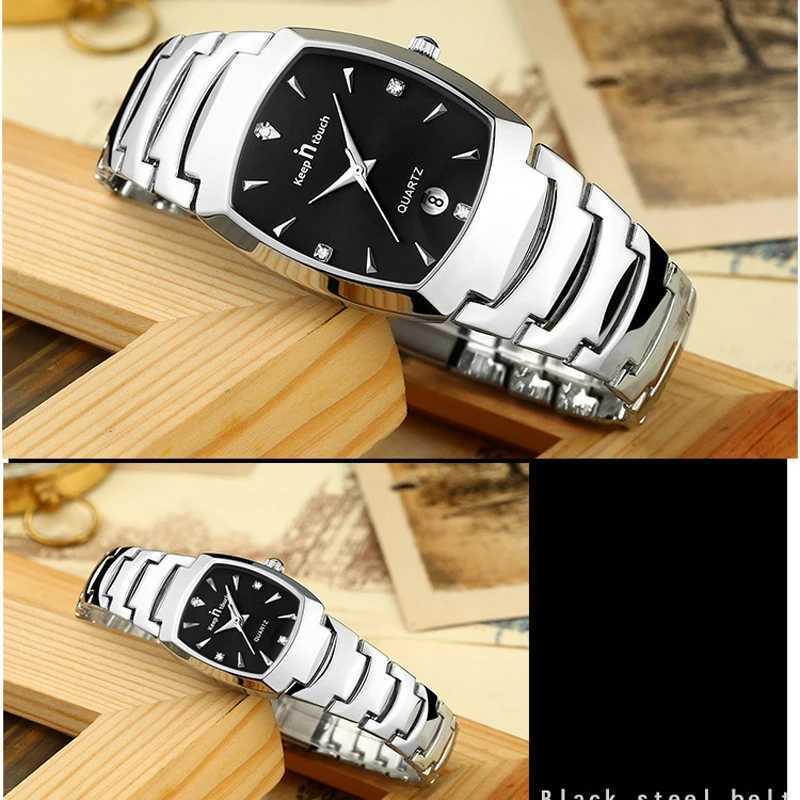 Fashion Men Women es Couple Items For rs Stainless Steel Quartz Date Clock Casual Busin Style His Hers SetsXJ250304