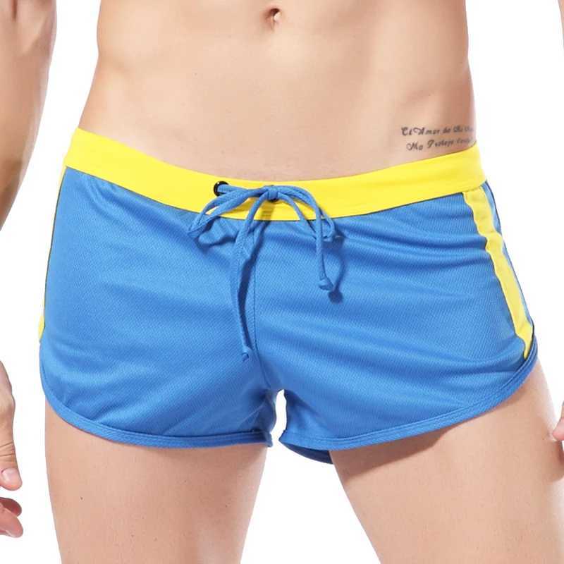 Sexy Mens Swimwear Beach Board Shorts Swim Surfing Trunks Male Quick Dry Mesh Breathable Bathing SwimsuitT250304