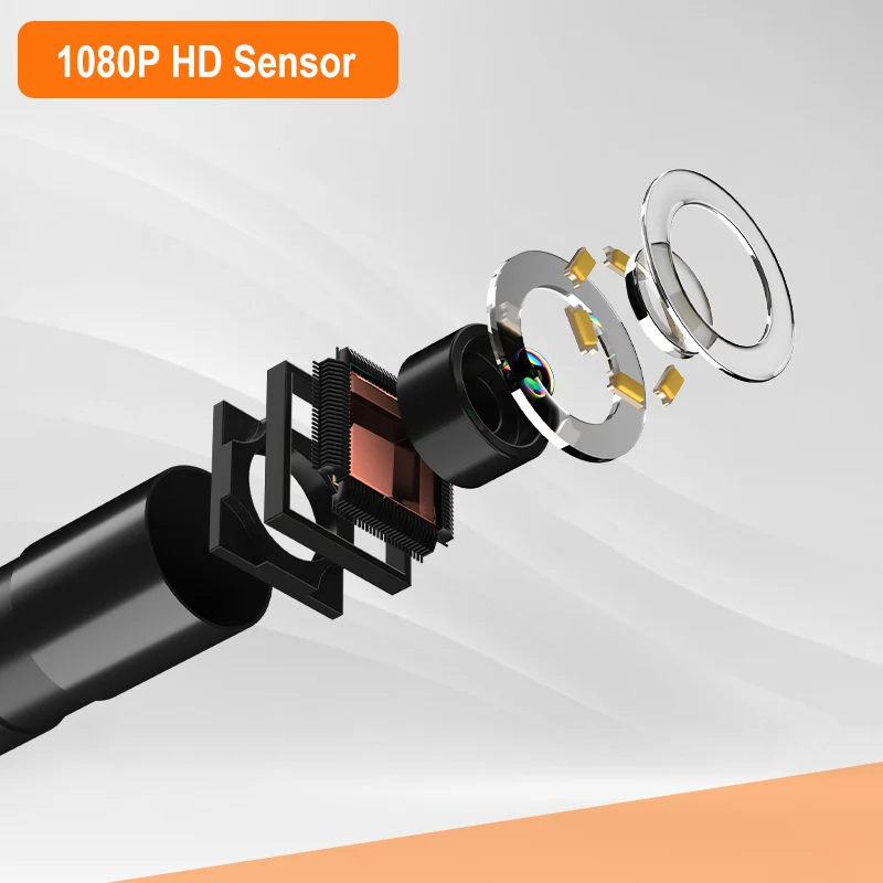 4 3Inch IPS Screen Industrial Endoscope Camera Split Design 1 15m Rigid Cable Waterproof Inspection Car Pipe Camera Borescope 8mm