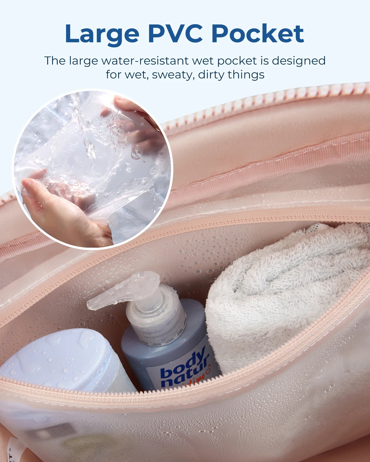 BAGSMART Travel Duffel Bag Gym Bag for Women with Wet Pocket Carry on Weekender Bags Waterproof Hand Luggage Airport Cabin Bag 250305