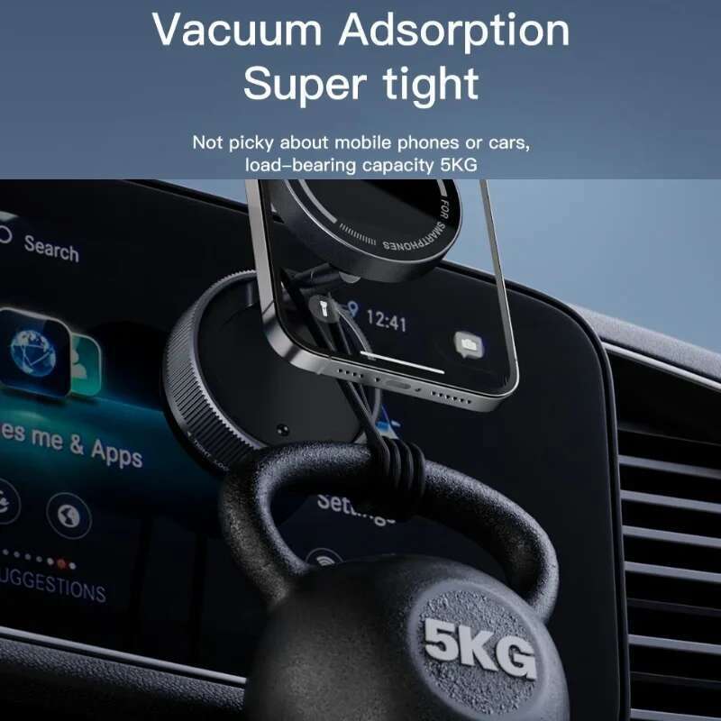 Double Sides Phone Holder Magnetic Vacuum Adsorption Bracket 360 Degree Rotation Foldable GPS Stand Sucker Cup Support