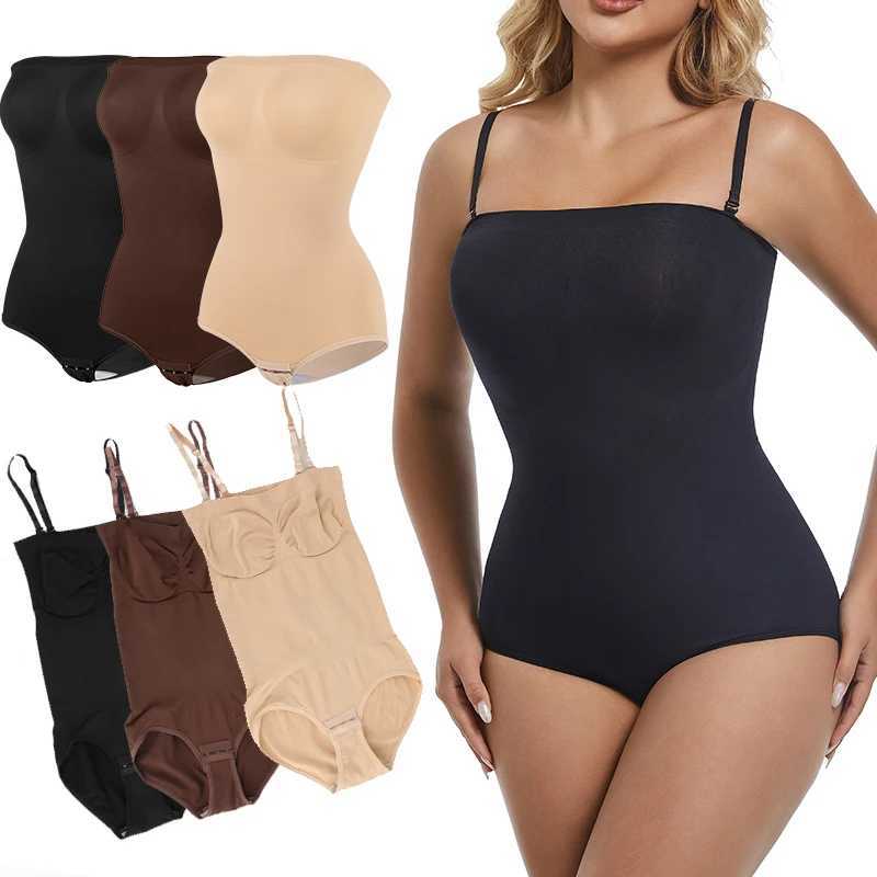 Strapless seamless abdominal control body shape detachable shoulder strap sexy tight fitting garmentXJ250304