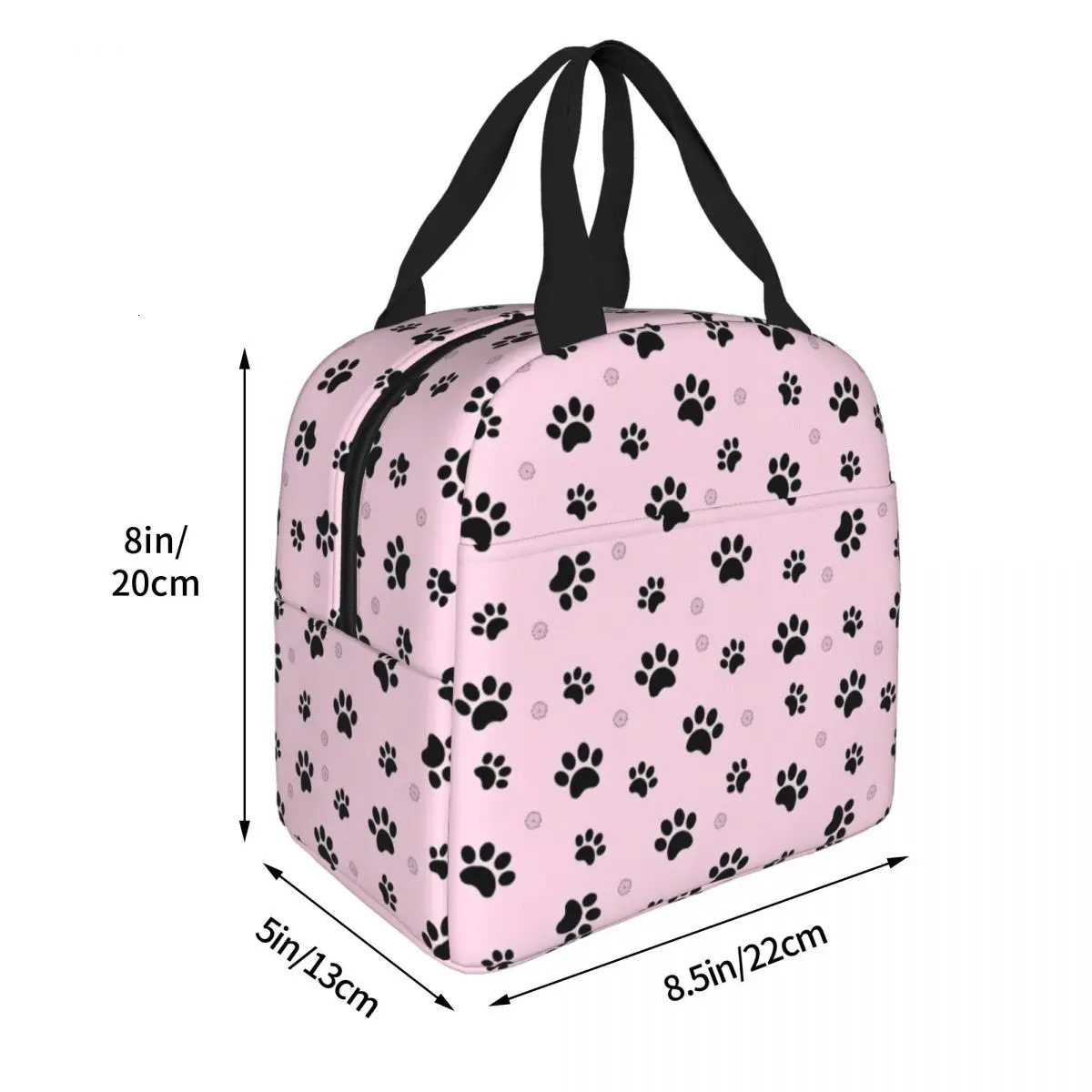 Pink Paw Insulated Lunch Bag Thermal Bag Lunch Container High Capacity Tote Lunch Box College Travel 250228