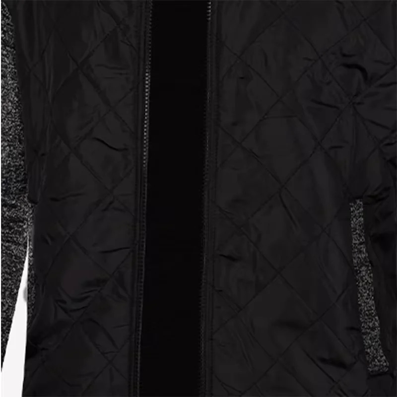 Autumn and winter mens standup collar striped zipper knit top fashion color matching 250304
