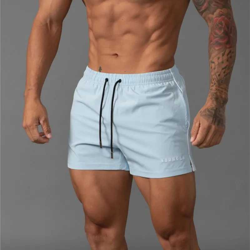 YA New Summer Mens Shorts Jogger Gym Sports Fitness Running Basketball Training Beach Shorts Quick Drying Breathable ShortsT250304