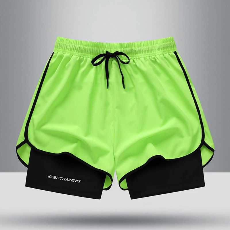 Summer New High Quality Ice Silk Shorts For Sports Quick Drying Fitness Mens Three Piece Running Basketball ShortsT250304