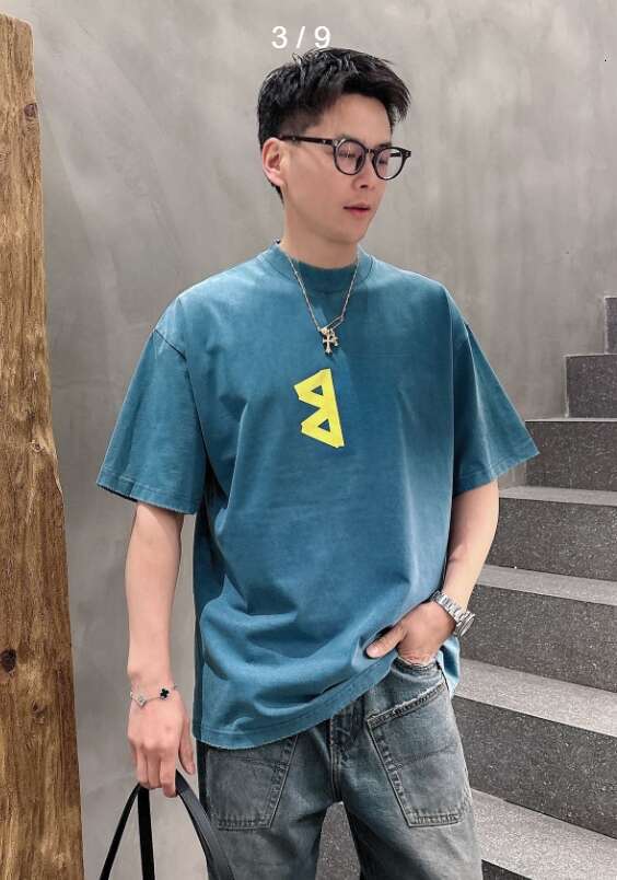 Early spring T-shirt new letter printed short sleeved light luxury fashion for men and women daily commuting essential item 100% pure cotton