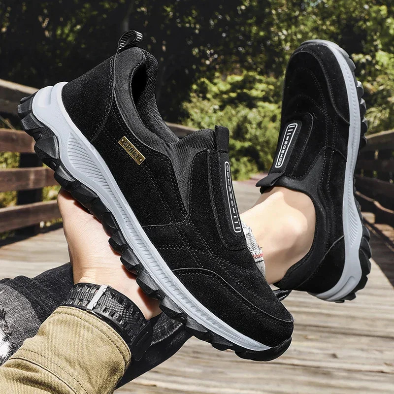 Mens Outdoor Camping Light Running Jogging Leisure Mountaineering Mens Shoes Anti Slip Hiking Shoes Large Size 39-49 250228
