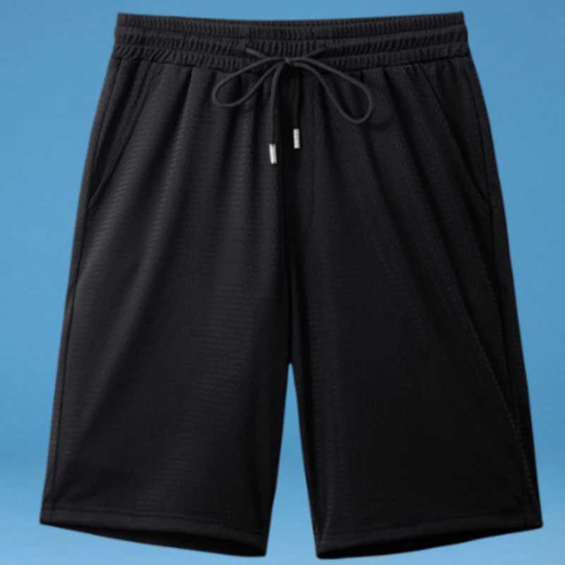 New Summer Men Short Mesh Gym Bodybuilding Casual Loose Shorts Outdoors Fitness Beach Short Pants Solid Color Male SweatpantT250304