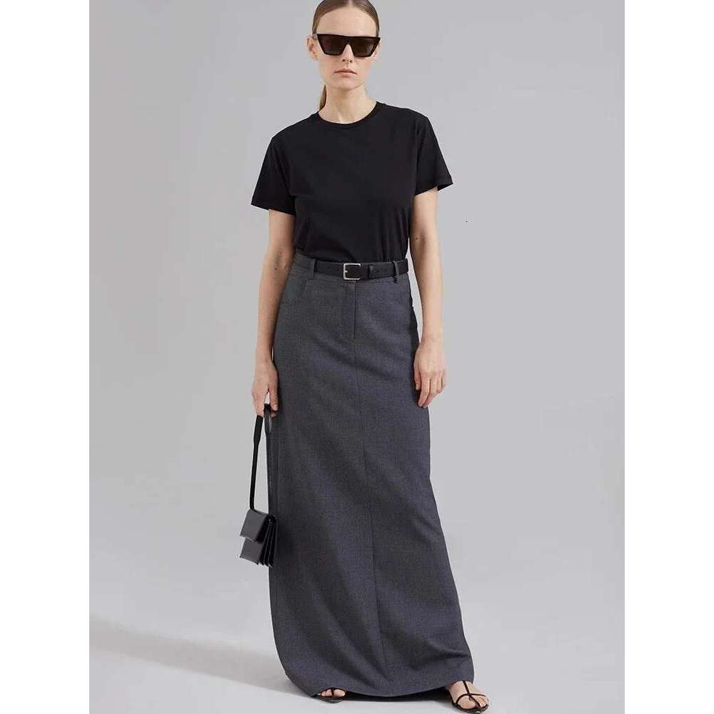 New Autumn And Winter Fashionable Commuter Style High Waist Solid Color Sheath Skirt For Women