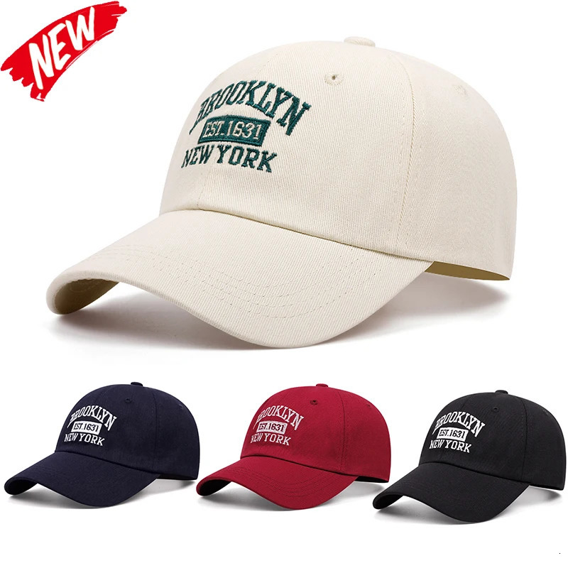 BROOKLYN 1631 Letter Embroidered Baseball Cap Adult Adjustable Fashion Hip Hop Sports Leisure Caps Trucker Sunshade Cowboy Hat 250228