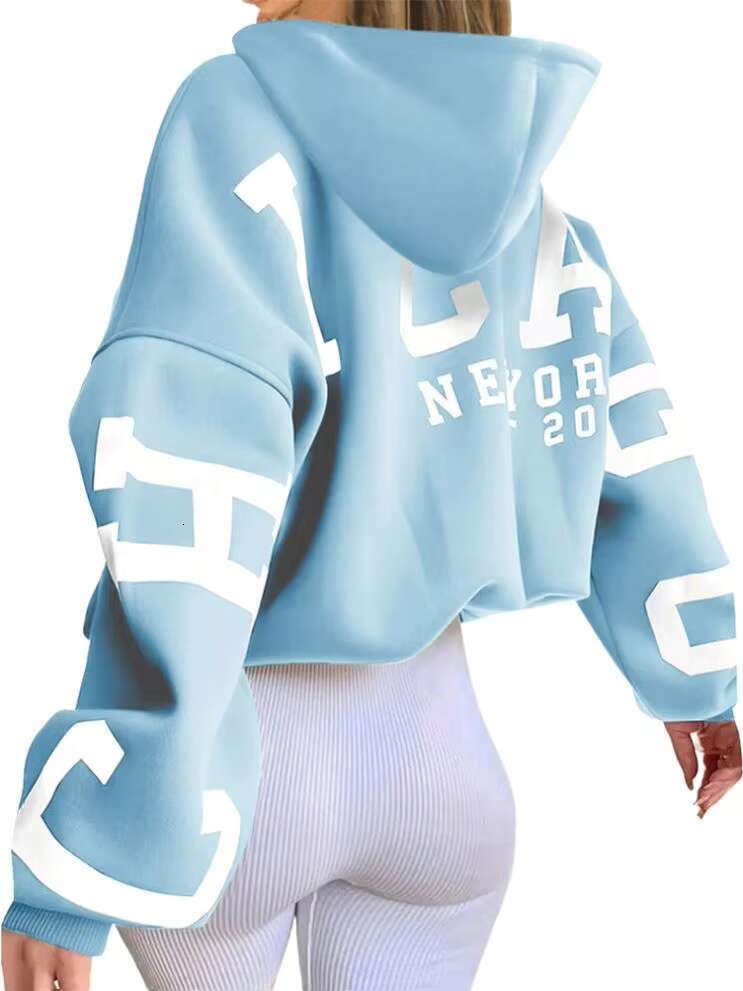 Autumn And Winter Women's Printed Hoodies Casual Fashion Long Sleeve Sweatshirts
